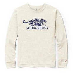 League Middlebury Panther Long Sleeve Tee (white)