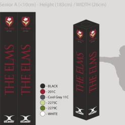 Gilbert Custom Printed Senior Rugby Post Protectors -maiddlebury shop ELMS1