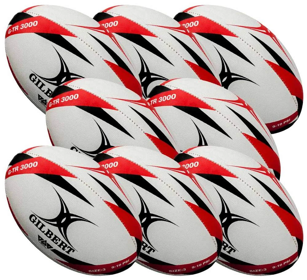 Gilbert G-TR3000 Training Rugby Ball - 8 Pack 1 Gilbert G-TR3000 Training Rugby Ball - 8 Pack