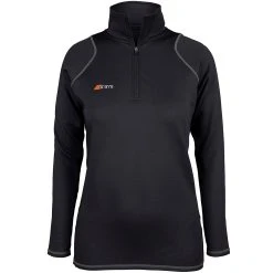 Grays Ladies Questa 1/4 Zip Fleece -maiddlebury shop HCAM20Top 20Questa 20Quarter 20Zip 20Fleece 20Ladies 20Black 20Front