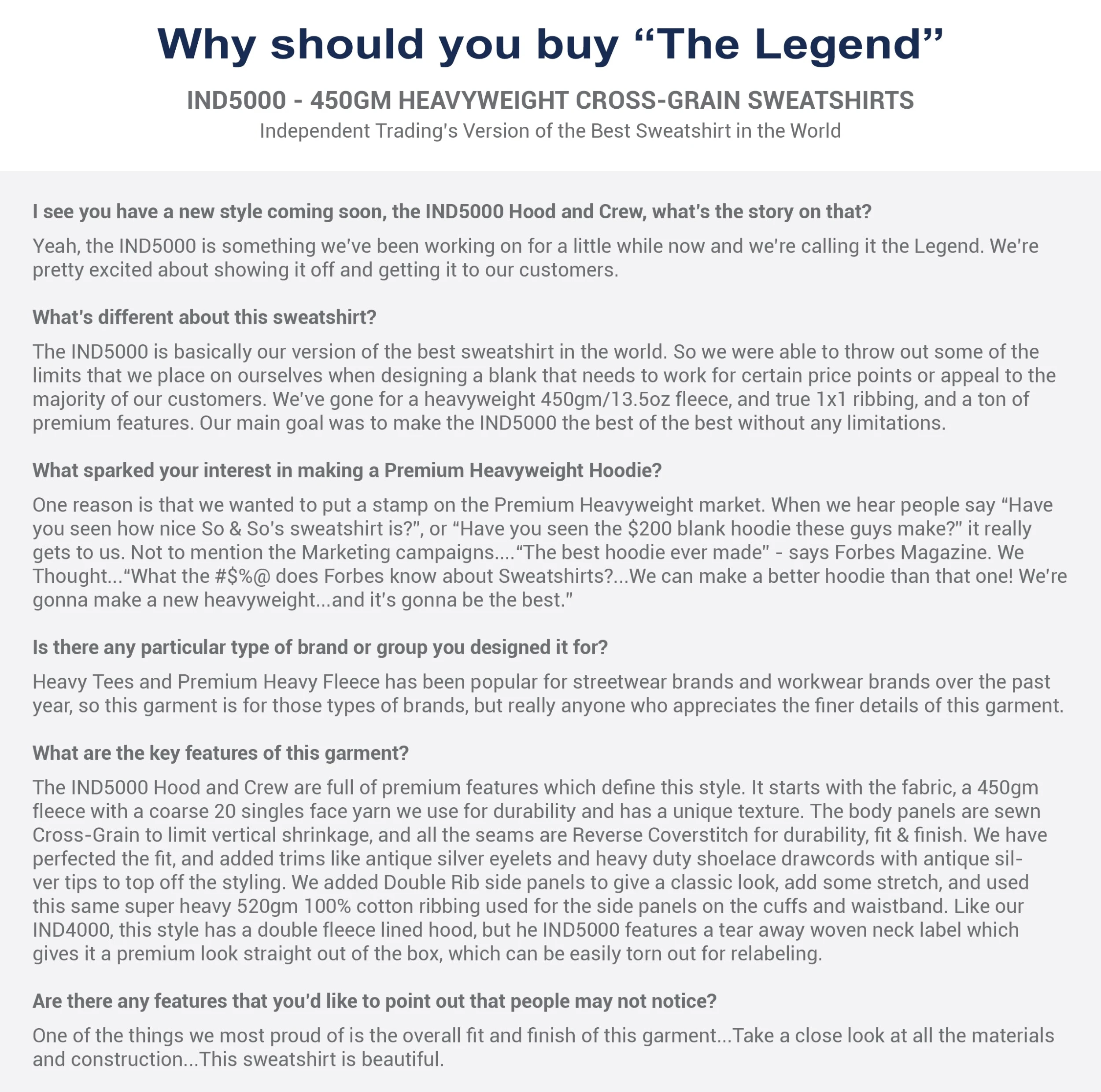 Independent Trading Company The Legend - Middlebury Hooded Sweatshirt (Navy) 8 Independent Trading Company The Legend - Middlebury Hooded Sweatshirt (Navy) - Image 8