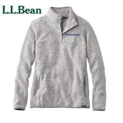 L.L.Bean Women's Middlebury Sweater Fleece Pullover (Grey)