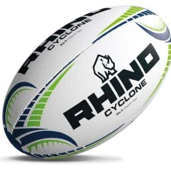 Rhino Cyclone White Rugby Ball