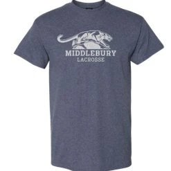 MV Sportswear Middlebury Panther Lacrosse T-Shirt (Retro-Heather Navy)