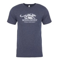 Next Level Middlebury Panther Field Hockey T-Shirt (navy-triblend)