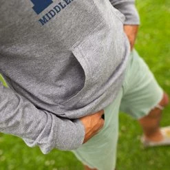 Independent Trading Company Middlebury Hooded T-Shirt (grey) -maiddlebury shop Middlebury Hooded Tee GP3