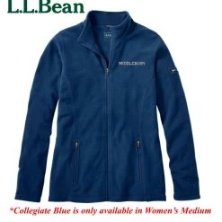 L.L.Bean Women's Middlebury Quarter-zip Fitness Fleece -maiddlebury shop Middlebury LL Bean Fitness Fleece Womens Blue