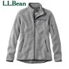 L.L.Bean Women's Middlebury Sweater Fleece Jacket (Grey) -maiddlebury shop Middlebury LL Bean Womens Full Zip Fleece Grey