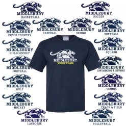 Champion Middlebury Panther Team T-Shirt (100% Cotton)