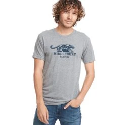 Next Level Middlebury Panther Hockey T-Shirt (grey-triblend)