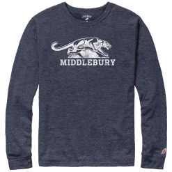 League Middlebury Panther Long Sleeve Tee (navy)