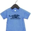 Bella + Canvas Middlebury Panther Infant T-Shirt (C-Blue) -maiddlebury shop Middlebury Panther Toddler Tee CBlue3001B