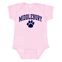 The Middlebury Shop Middlebury Paw Onesie (pink)