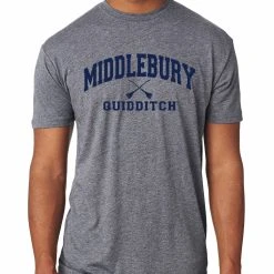 Next Level Middlebury Quidditch Tee - Grey/Adult -maiddlebury shop Middlebury Quidditch Tee