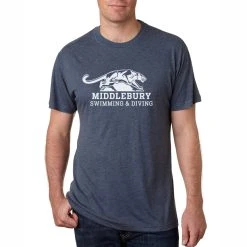 Next Level Middlebury Panther Swimming & Diving T-Shirt (navy-triblend)
