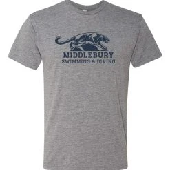 Next Level Middlebury Panther Swimming & Diving T-Shirt (grey-triblend)