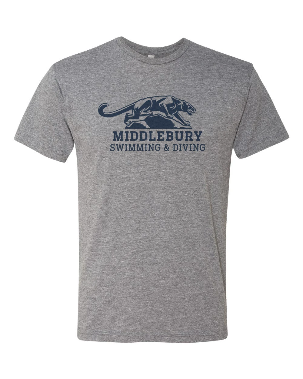 Next Level Middlebury Panther Swimming & Diving T-Shirt (grey-triblend) 1 Next Level Middlebury Panther Swimming & Diving T-Shirt (grey-triblend)