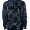 Independent Trading Company Middlebury Hooded Sweatshirt (Tie-Dyed Black) -maiddlebury shop Middlebury Tie Dyed Black Hoodie F