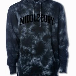 Independent Trading Company Middlebury Hooded Sweatshirt (Tie-Dyed Black)