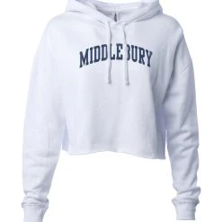 Independent Trading Company Middlebury Women's Crop Hoodie (white)
