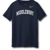 Nike Youth Legend Middlebury Tee (navy) -maiddlebury shop Middlebury Youth Nike T shirt B