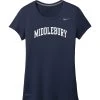 Women's Nike Dri-Fit Middlebury T-Shirt (navy) -maiddlebury shop Nike Middlebury Womens Shirt Navy
